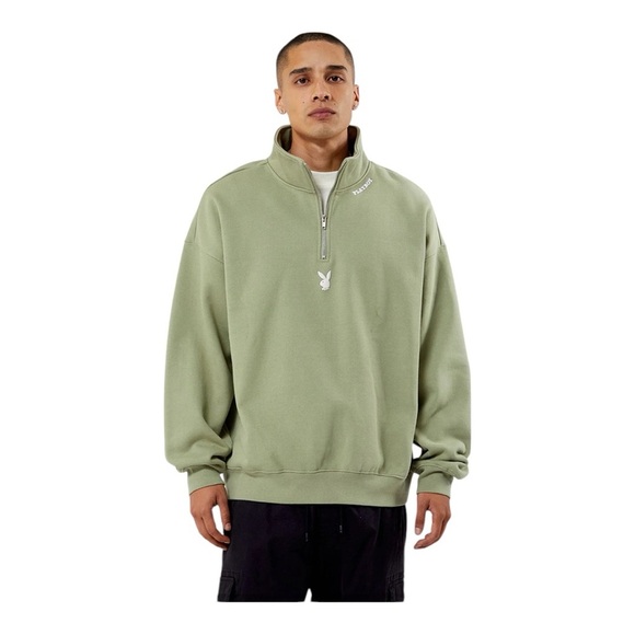 Playboy By PacSun Mode Quarter Zip Sweatshirt Men’s Size L - Picture 1 of 13